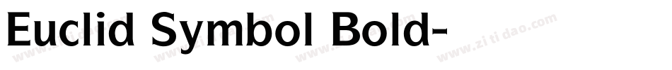 Euclid Symbol Bold字体转换